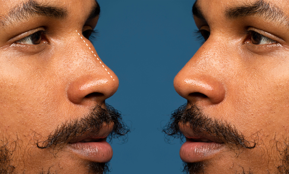 man-before-after-rhinoplasty-side-view